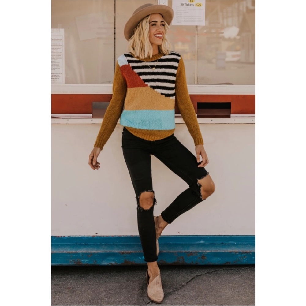 Roolee Mona-Jean Colorblock Sweater, medium